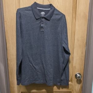 St. John's Bay Charcoal Long Sleeve Polo